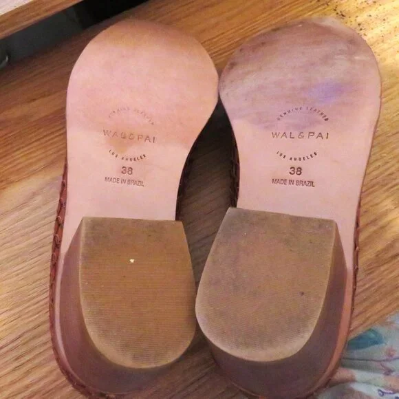 Wal & Pal Los Angeles Leather Slip-on Shoes Made in Brazil Size 7.5 (38) - Picture 10 of 11